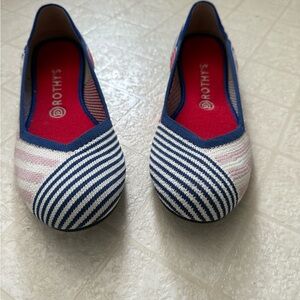 Rothy's Women's Blue and Pink Striped Flats